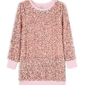 Little Girl's Sequin Crewneck Sweater Dress